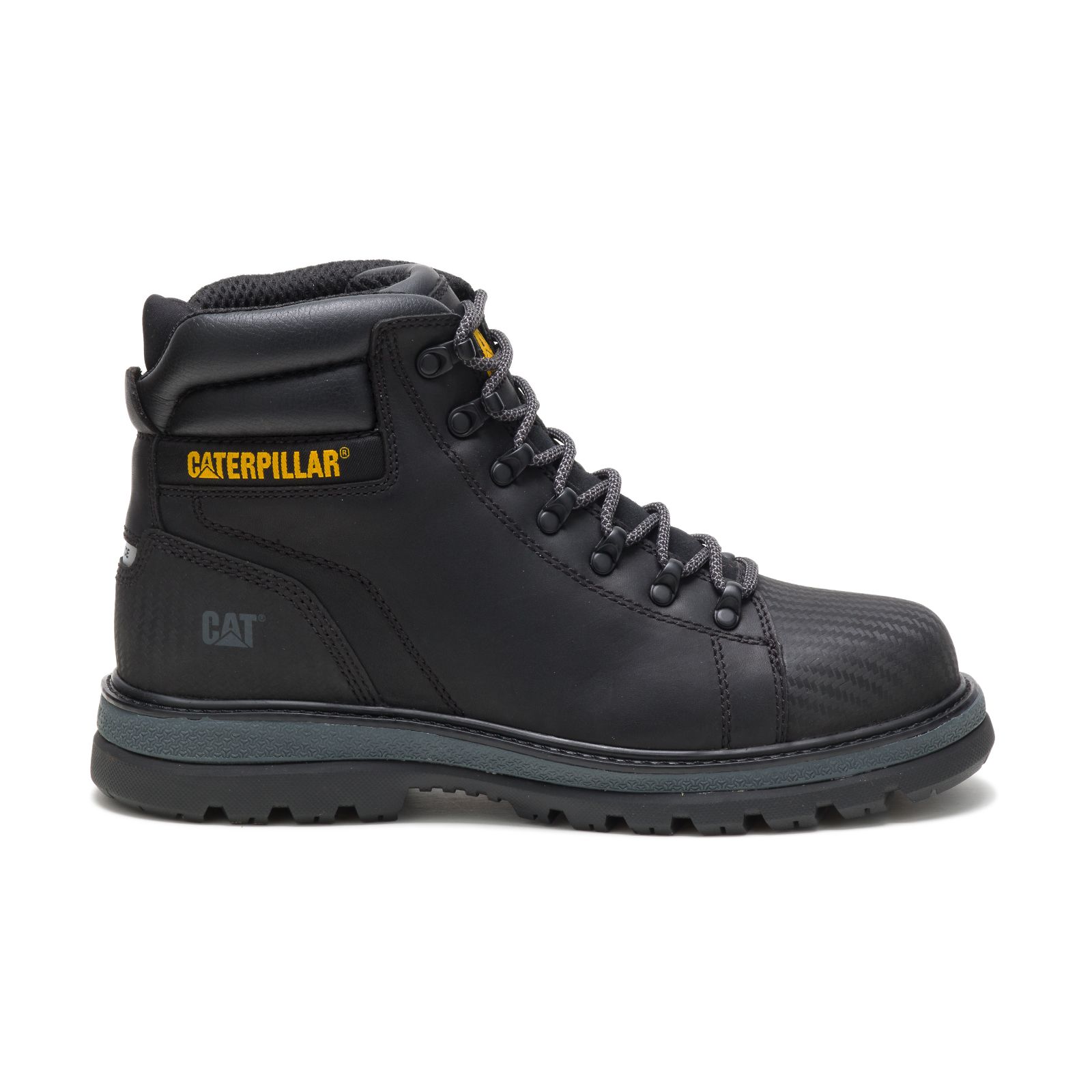 Caterpillar Foxfield Steel Toe Philippines - Mens Work Boots - Black 17456IYXS